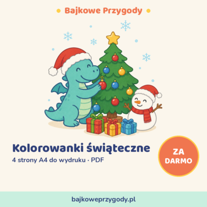 Kolorowanki świąteczne — 4 strony A4 (PDF)